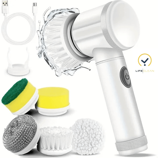 Escova de Limpeza eletrica 5 em 1 | Acabe com a sujeira de forma fácil e inteligente